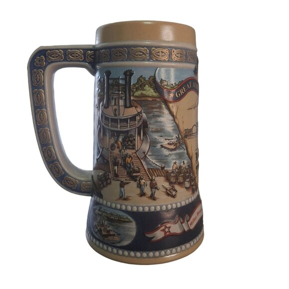 Miller High Life 1989 River Steamer Beer Stein Great American Achievements Serie - Picture 2 of 10